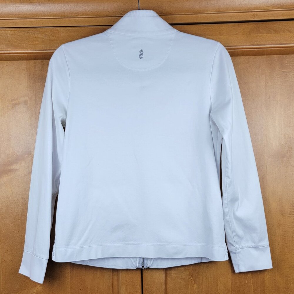 Tommy Bahama White Full Zip 100% Pima Cotton Jacket with Drawstrings - S - Picture 3 of 12